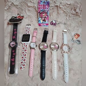 BUNDLE!! HELLO KITTY, 6 Watches, NWT Loungfly Key Cap & More!!